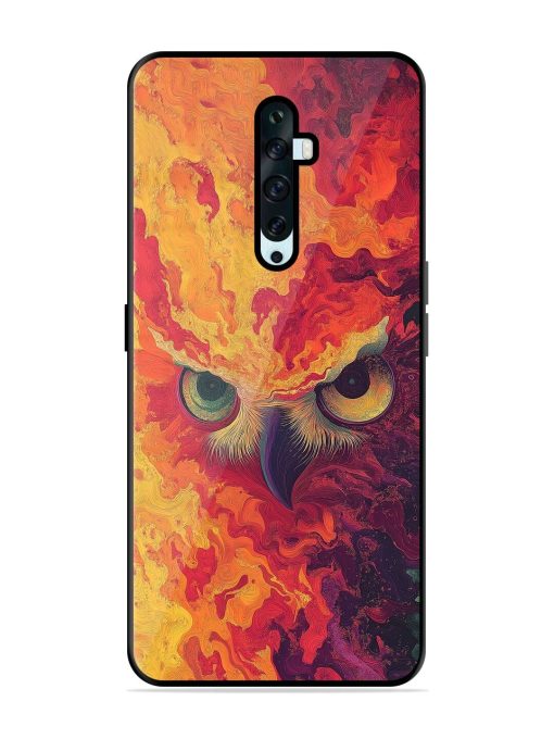 Fiery Owl Glossy Soft Edge Case for Oppo Reno 2F Chachhi