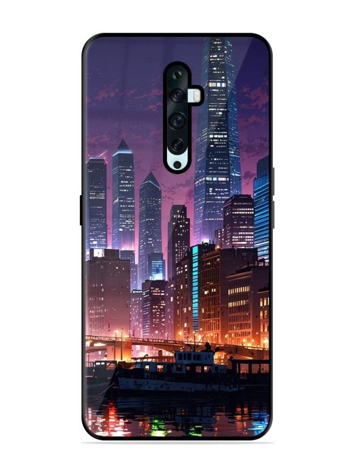 Neon Nightscape Glossy Soft Edge Case for Oppo Reno 2F Chachhi