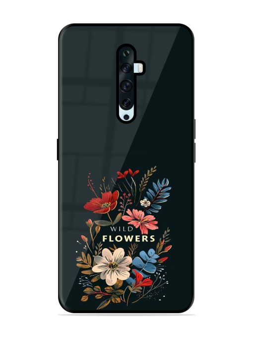 Dark Floral Glossy Soft Edge Case for Oppo Reno 2F Chachhi