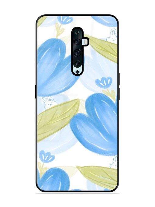 Bunny'S Blue Garden Glossy Soft Edge Case for Oppo Reno 2F Chachhi