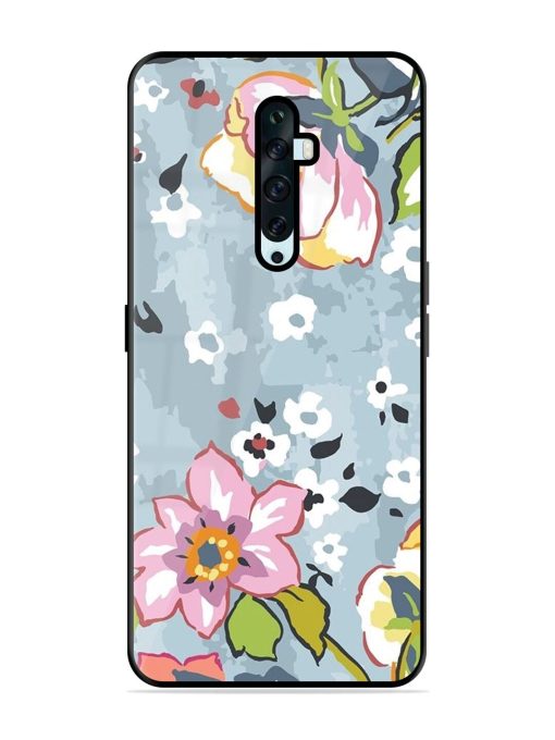 Floral Fantasy Glossy Soft Edge Case for Oppo Reno 2F Chachhi