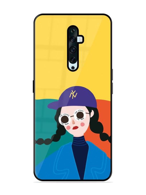 Starry-Eyed Girl Glossy Soft Edge Case for Oppo Reno 2F Chachhi