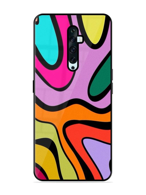 Groovy Swirls Glossy Soft Edge Case for Oppo Reno 2F Chachhi