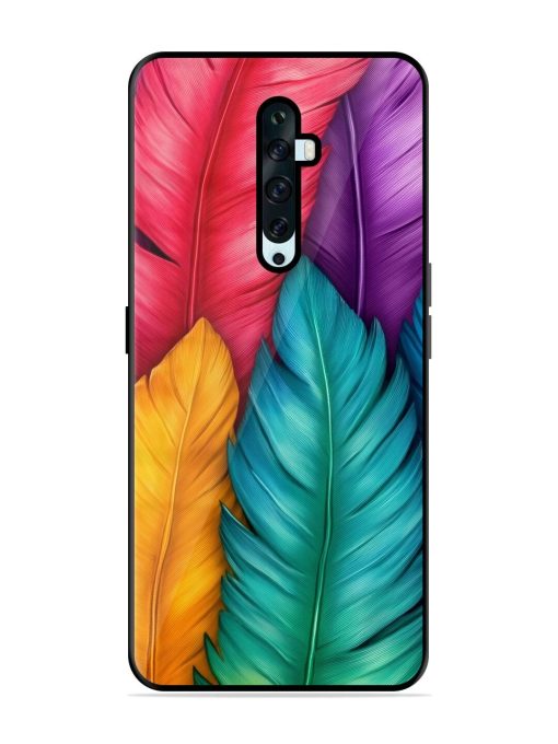 Rainbow Feathers Glossy Soft Edge Case for Oppo Reno 2F Chachhi