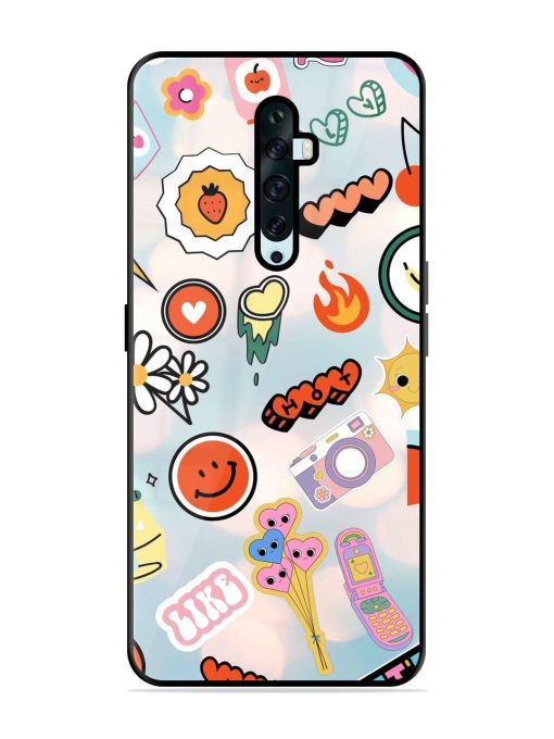 Cheerful Glossy Soft Edge Case for Oppo Reno 2F Chachhi