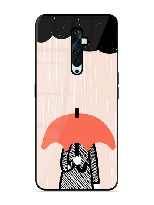 Stormy Weather, Shielded Soul Glossy Soft Edge Case for Oppo Reno 2F Chachhi