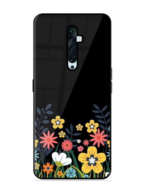 Floral Night Sky Glossy Soft Edge Case for Oppo Reno 2F