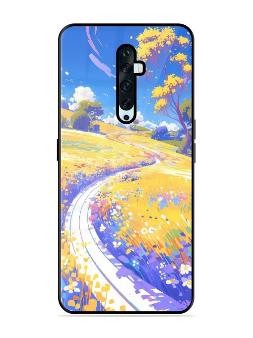 Vibrant Spring Meadow Glossy Soft Edge Case for Oppo Reno 2F Chachhi