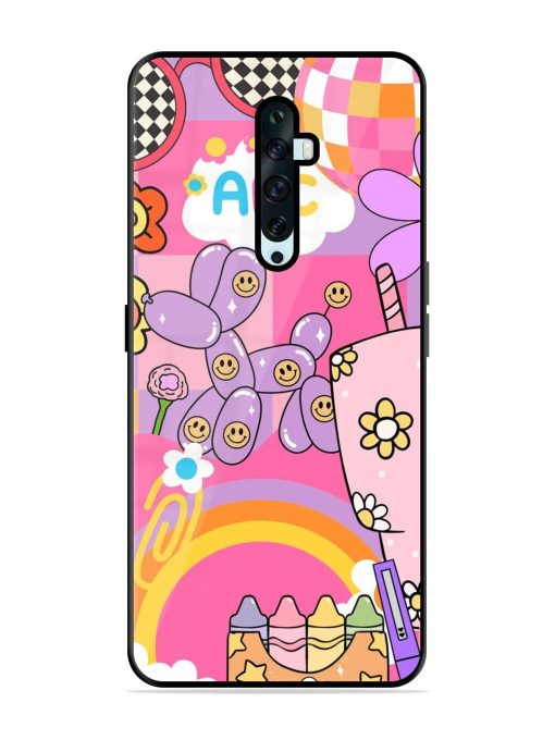 Whimsical Y2K Chaos Glossy Soft Edge Case for Oppo Reno 2F Chachhi