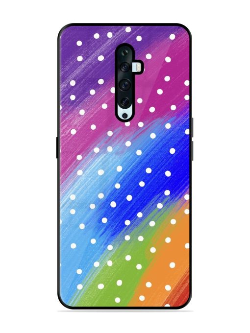 Rainbow Polka Dot Dream Glossy Soft Edge Case for Oppo Reno 2F Chachhi