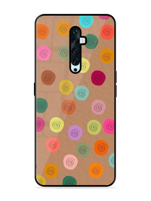 Swirly Dots On Kraft Glossy Soft Edge Case for Oppo Reno 2F Chachhi