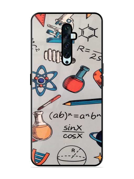 Science Doodle Delight Glossy Soft Edge Case for Oppo Reno 2F Chachhi