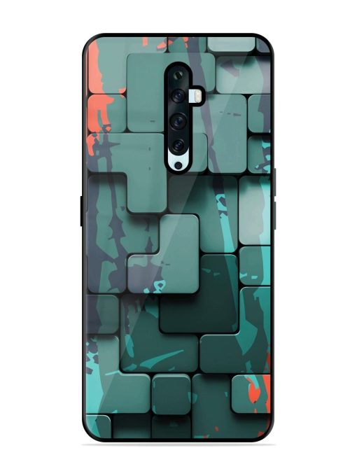 Abstract Geometric Mosaic Glossy Soft Edge Case for Oppo Reno 2F Chachhi