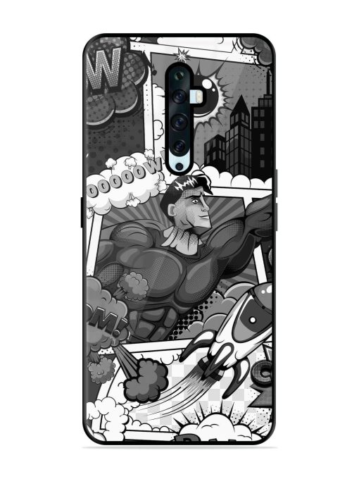 Comic Book Chaos Glossy Soft Edge Case for Oppo Reno 2F Chachhi