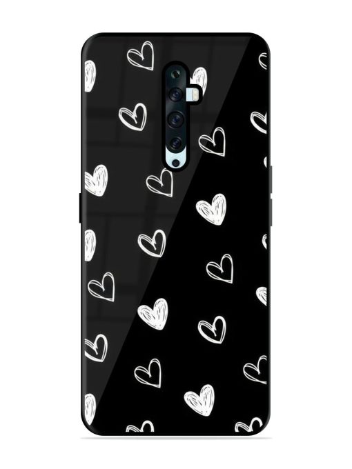 Scattered Hearts Glossy Soft Edge Case for Oppo Reno 2Z Chachhi