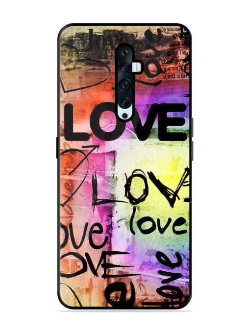 Love Graffiti Glossy Soft Edge Case for Oppo Reno 2Z Chachhi