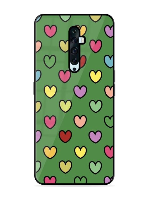 Rainbow Heart Parade Glossy Soft Edge Case for Oppo Reno 2Z Chachhi