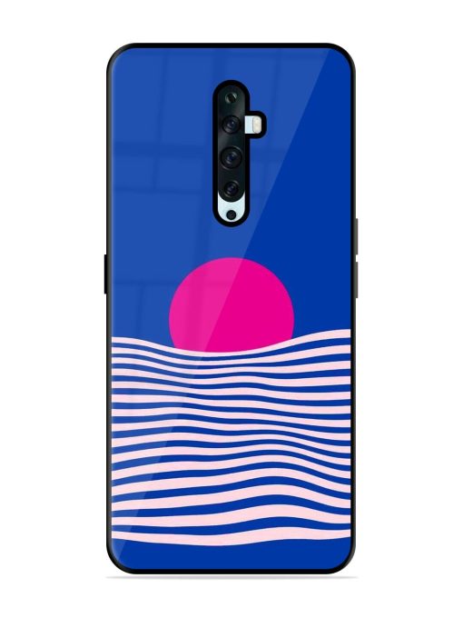 Pink Sunset Over Blue Waves Glossy Soft Edge Case for Oppo Reno 2Z Chachhi