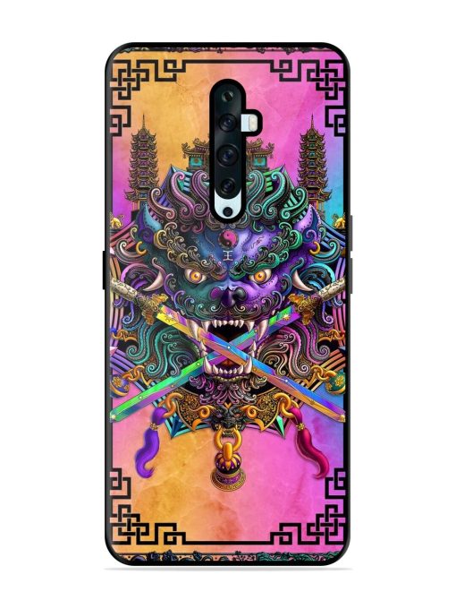 Psychedelic Fu Dog Tapestry Glossy Soft Edge Case for Oppo Reno 2Z Chachhi