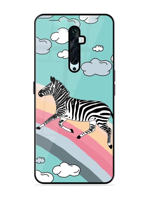 Zebra On A Rainbow Glossy Soft Edge Case for Oppo Reno 2Z Chachhi