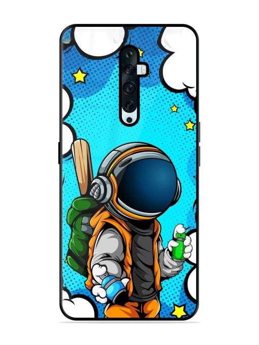 Space Graffiti Artist Glossy Soft Edge Case for Oppo Reno 2Z Chachhi