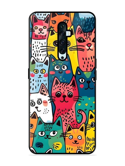 Feline Frenzy Glossy Soft Edge Case for Oppo Reno 2Z Chachhi