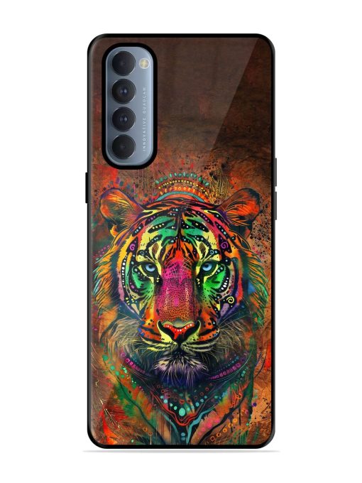 Cosmic Tiger Glossy Soft Edge Case for Oppo Reno 4 Pro Chachhi