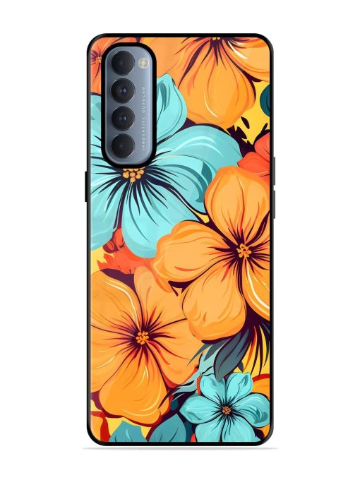 Tropical Bloom Glossy Soft Edge Case for Oppo Reno 4 Pro Chachhi