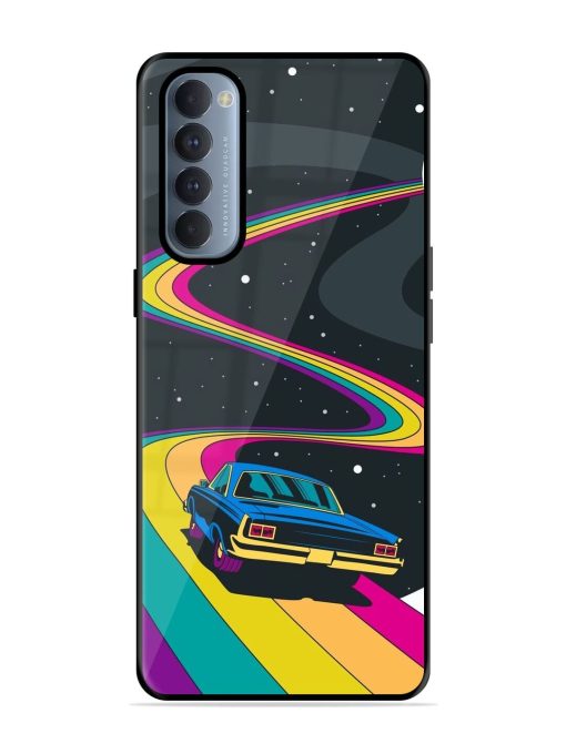 Rainbow Road Glossy Soft Edge Case for Oppo Reno 4 Pro Chachhi