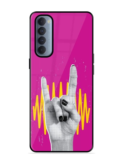 Rock Hand Glossy Soft Edge Case for Oppo Reno 4 Pro Chachhi