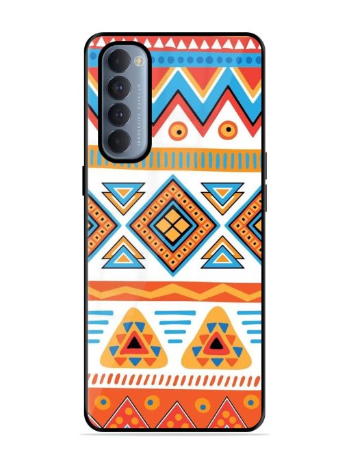 Vibrant Tribal Pattern Glossy Soft Edge Case for Oppo Reno 4 Pro Chachhi