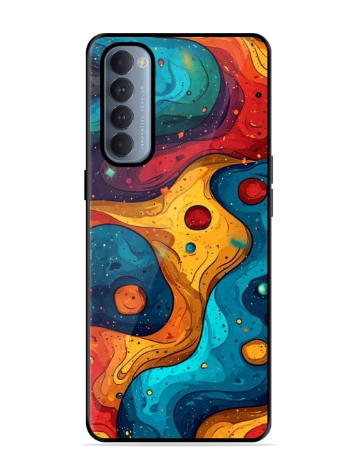 Cosmic Swirl Glossy Soft Edge Case for Oppo Reno 4 Pro Chachhi