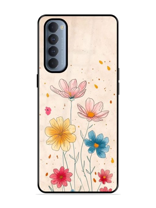 Delicate Bloom Glossy Soft Edge Case for Oppo Reno 4 Pro Chachhi