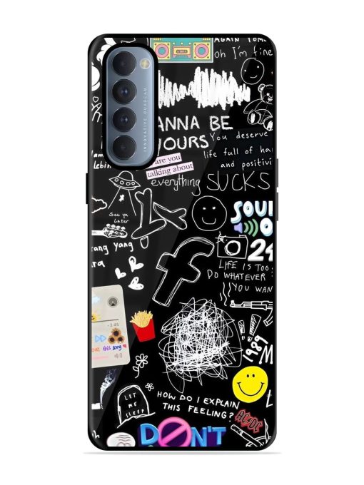 Doodle Diary Glossy Soft Edge Case for Oppo Reno 4 Pro Chachhi