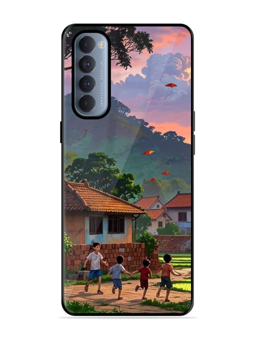 Sunset Play Glossy Soft Edge Case for Oppo Reno 4 Pro Chachhi