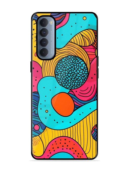 Psychedelic Patterns Glossy Soft Edge Case for Oppo Reno 4 Pro Chachhi