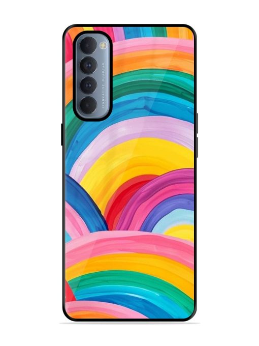 Rainbow Symphony Glossy Soft Edge Case for Oppo Reno 4 Pro Chachhi