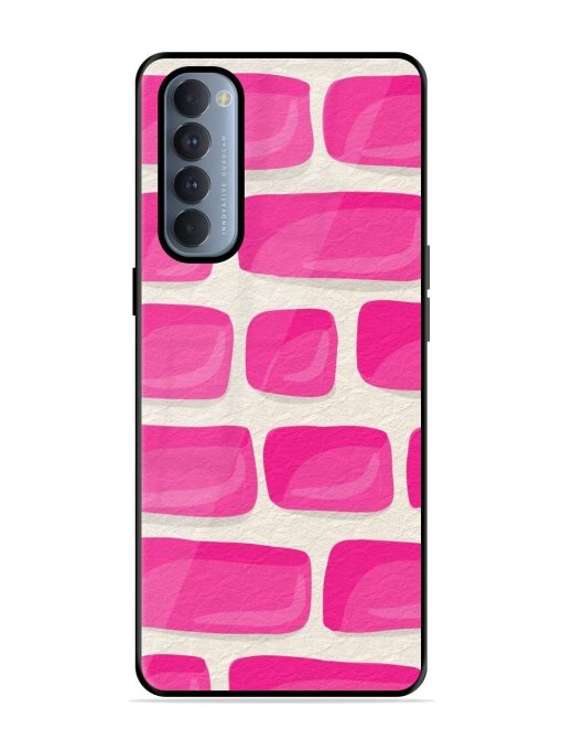 Pink Brick Wall Glossy Soft Edge Case for Oppo Reno 4 Pro Chachhi