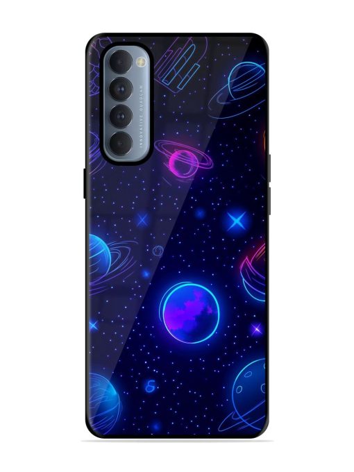 Neon Cosmos Glossy Soft Edge Case for Oppo Reno 4 Pro Chachhi