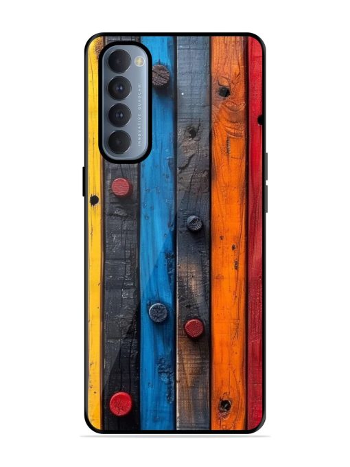 Rainbow Plank Glossy Soft Edge Case for Oppo Reno 4 Pro Chachhi