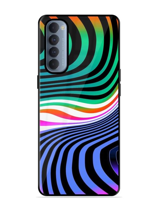 Psychedelic Waves Glossy Soft Edge Case for Oppo Reno 4 Pro Chachhi