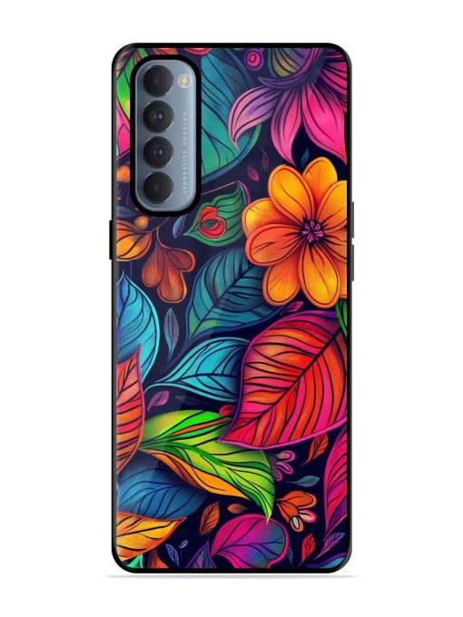 Rainbow Of Blooms Glossy Soft Edge Case for Oppo Reno 4 Pro Chachhi