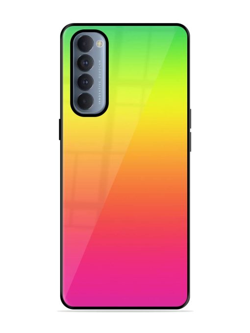 Rainbow Gradient Glossy Soft Edge Case for Oppo Reno 4 Pro Chachhi