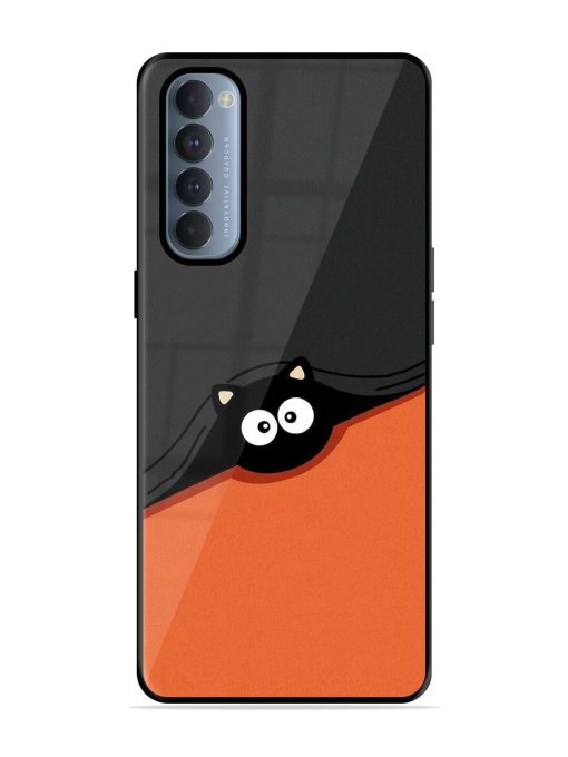 Peek-A-Boo Kitty Glossy Soft Edge Case for Oppo Reno 4 Pro Chachhi