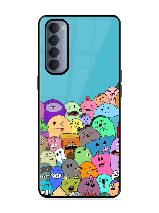 Monster Mash Glossy Soft Edge Case for Oppo Reno 4 Pro Chachhi