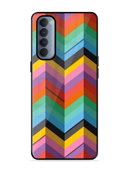 Colorful Zigzag Glossy Soft Edge Case for Oppo Reno 4 Pro Chachhi