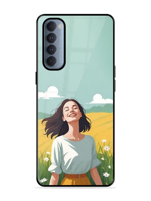 Girl Graffiti Glossy Soft Edge Case for Oppo Reno 4 Pro Chachhi