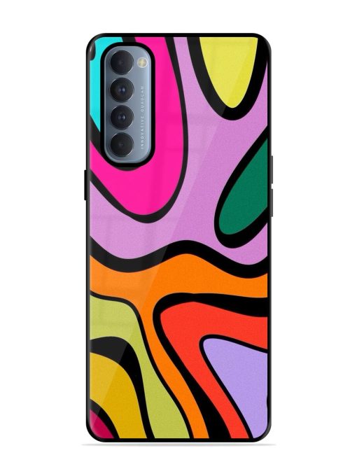 Groovy Swirls Glossy Soft Edge Case for Oppo Reno 4 Pro Chachhi