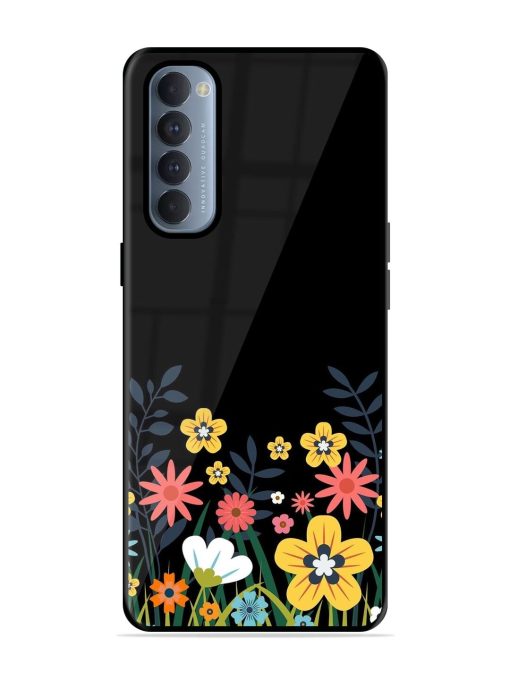 Floral Night Sky Glossy Soft Edge Case for Oppo Reno 4 Pro Chachhi