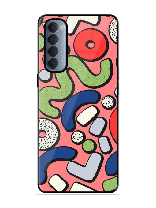 Groovy Geometric Shapes Glossy Soft Edge Case for Oppo Reno 4 Pro Chachhi